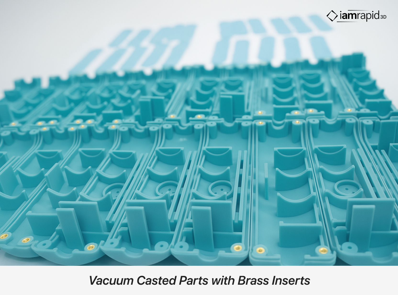 Vacuum casted parts with brass inserts